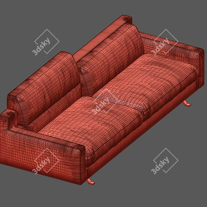 James Straight Sofa 3D Model 3D model image 3