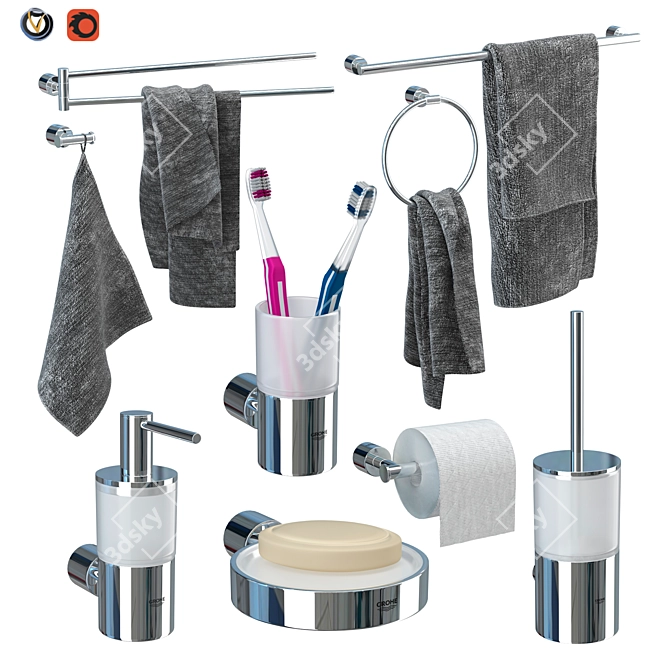 GROHE Atrio New Accessories Set 3D model image 1