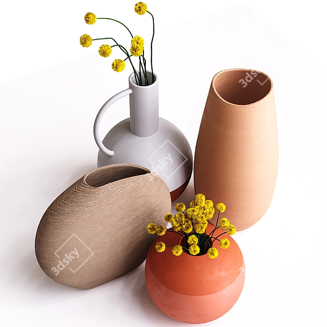 Russian-inspired Decor Vase 3D model image 2