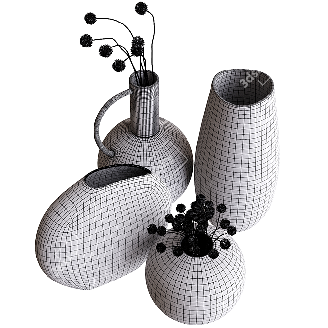 Russian-inspired Decor Vase 3D model image 3