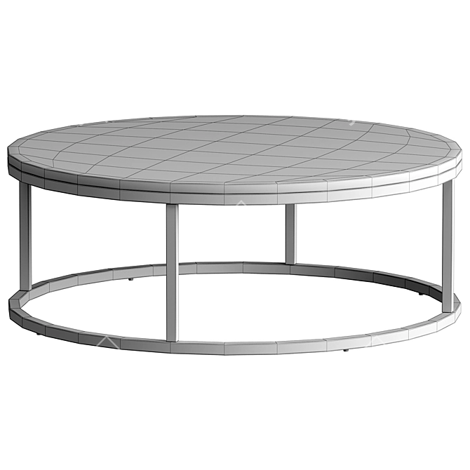  Elegant Marble Top Coffee Table 3D model image 3