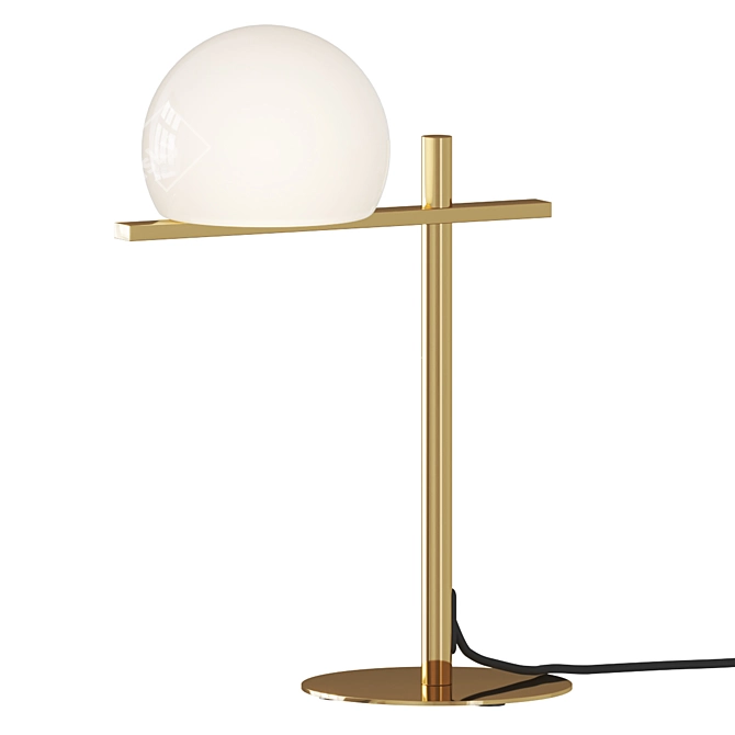 Sleek Modern White Table Lamp 3D model image 3