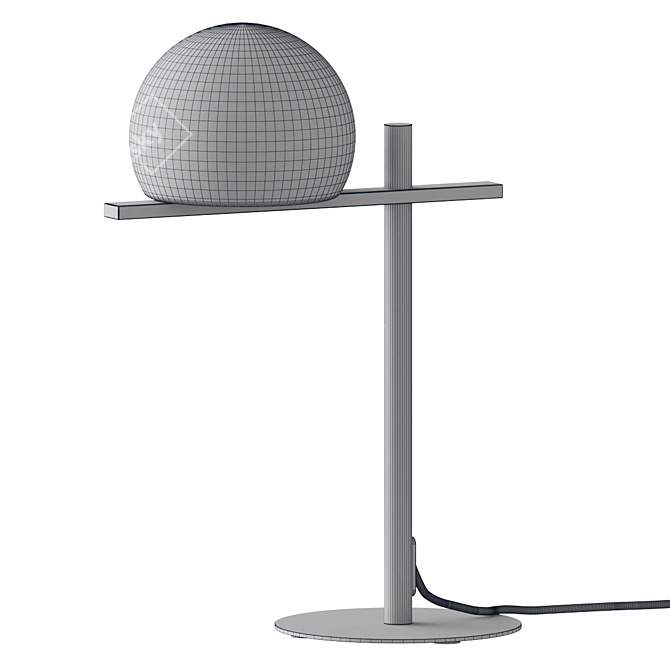 Sleek Modern White Table Lamp 3D model image 1