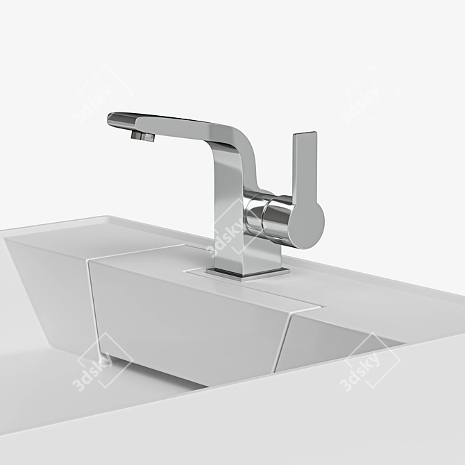 Floating Sink Over Washing Machine 3D model image 3