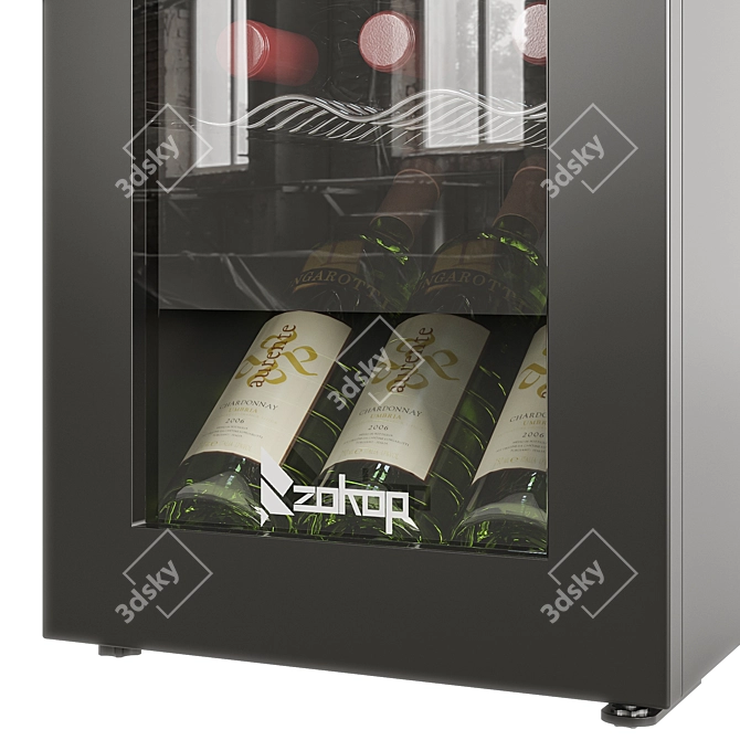 Modern Wine Refrigerator: Sleek Design 3D model image 5