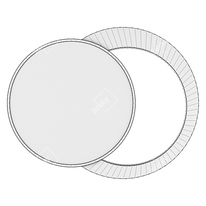 Geometric Metal Wall Art Circles 3D model image 3