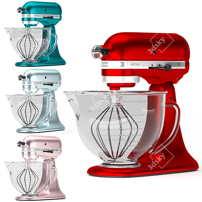 Professional KitchenAid Stand Mixer Kit 3D model image 8