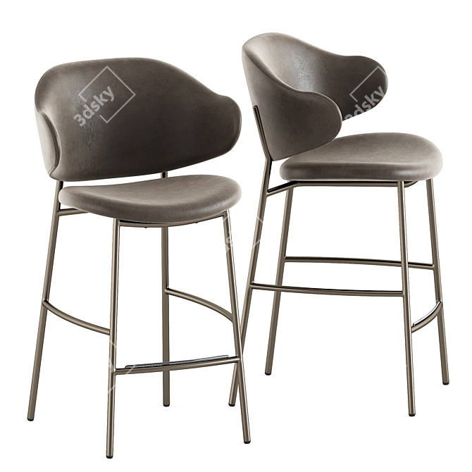 Elegant Holly Bar Stool 3D model image 1