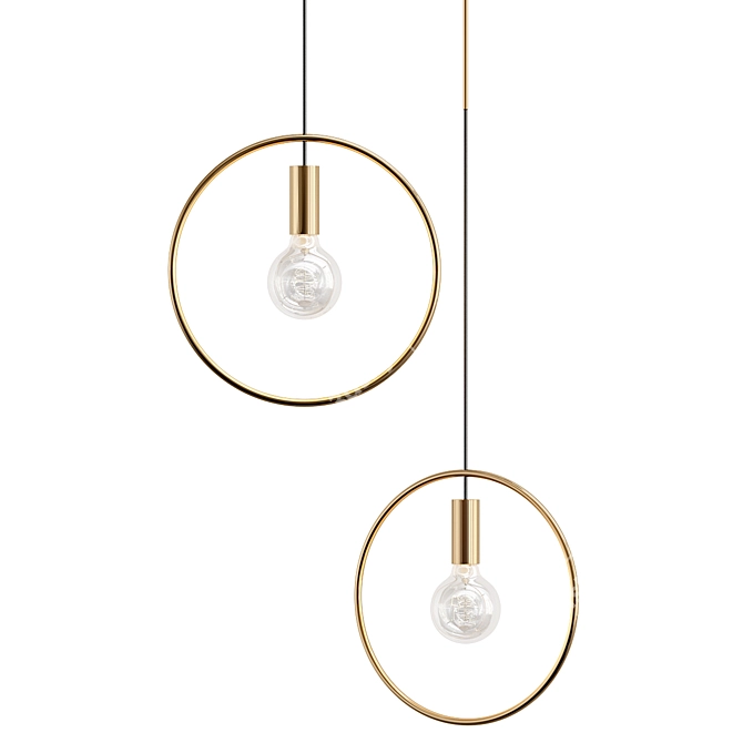 Minimalistic LED Pendant Light Fixture 3D model image 1