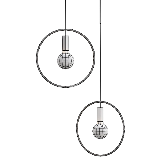 Minimalistic LED Pendant Light Fixture 3D model image 2