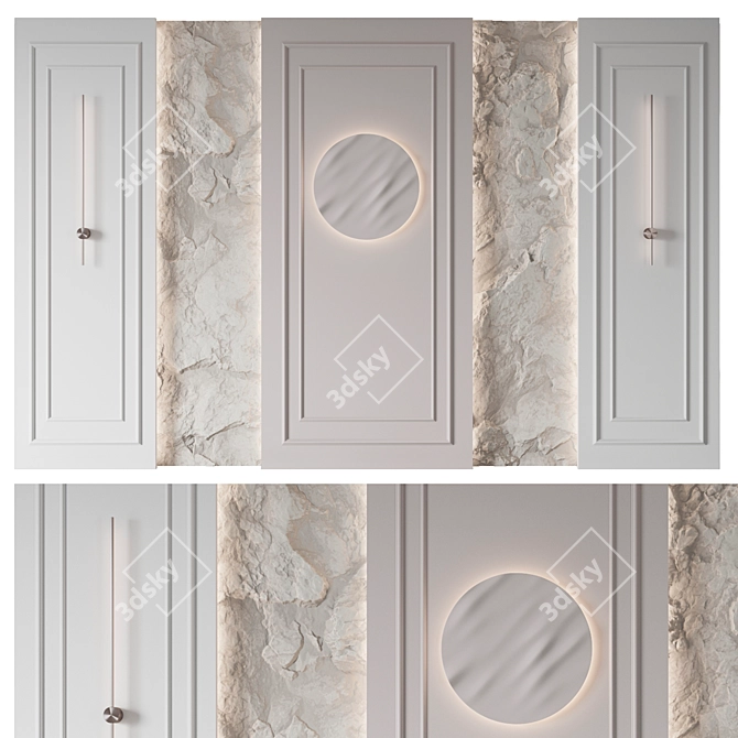 Large Displacement Wall Panel 3D model image 5