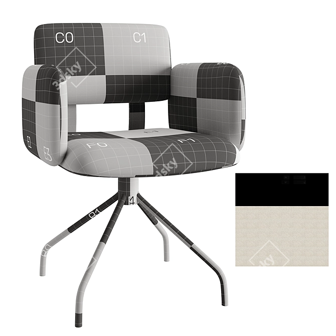 Swivel Brooks Chair: Modern Design 3D model image 7