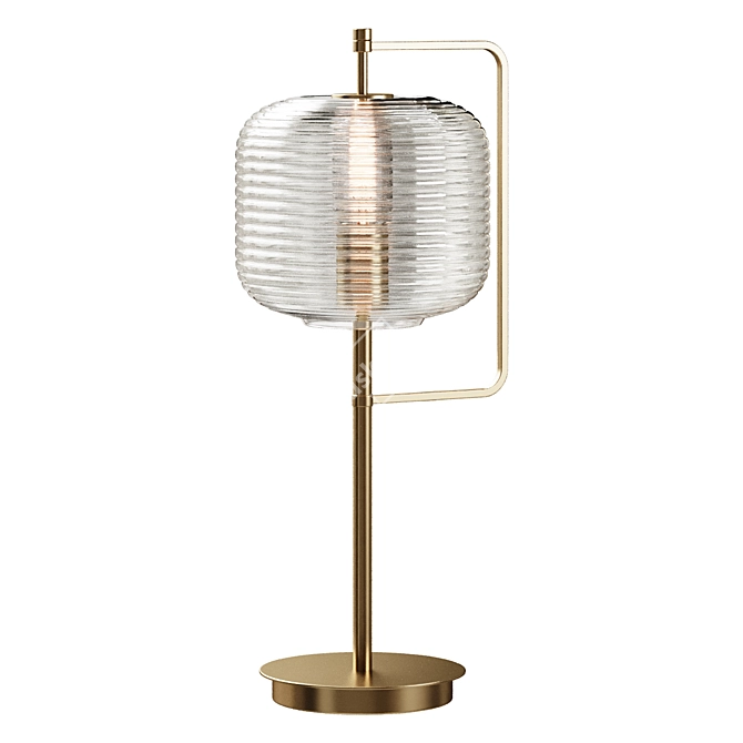 Sleek Metal Desk Lamp 3D model image 1