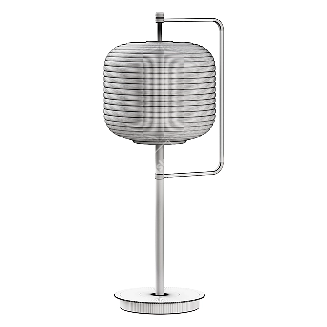 Sleek Metal Desk Lamp 3D model image 2