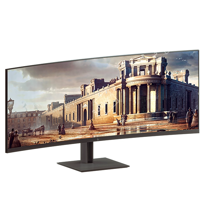 HP Z38c Curved Monitor 3D model image 2