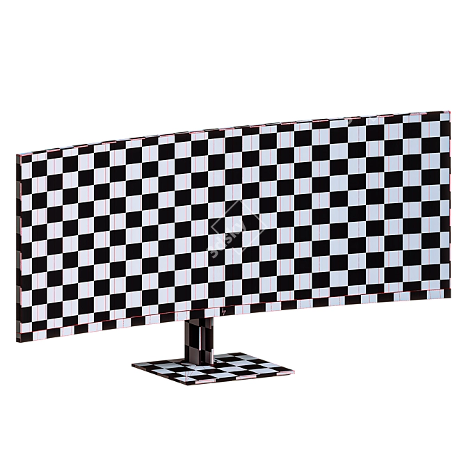 HP Z38c Curved Monitor 3D model image 5