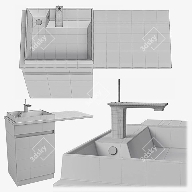 Santa Jupiter Over-Washing Machine Sink 3D model image 2