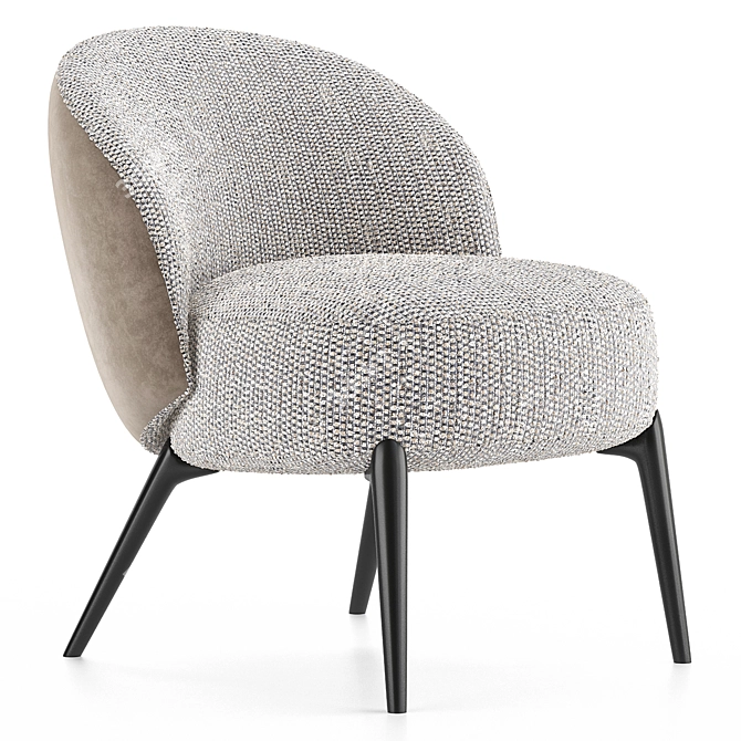 Contemporary Fabric Armchair "Helen 3D model image 1