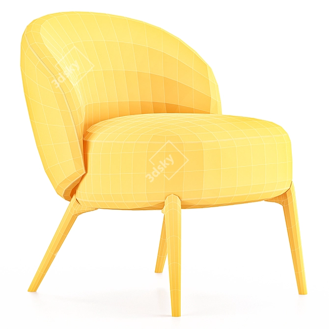 Contemporary Fabric Armchair "Helen 3D model image 2