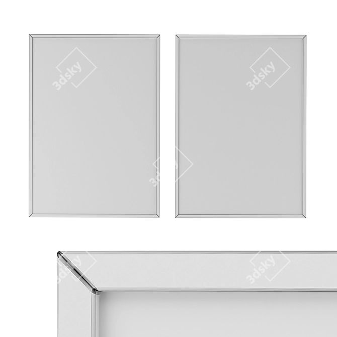 Modern Abstract Photo Frames Set 3D model image 6