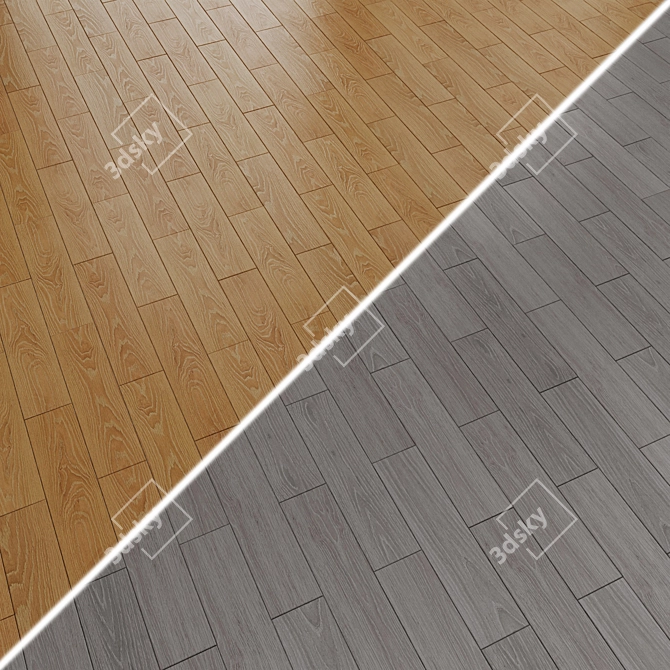 Matte 9.9X40.2 Listone Tiles 3D model image 4