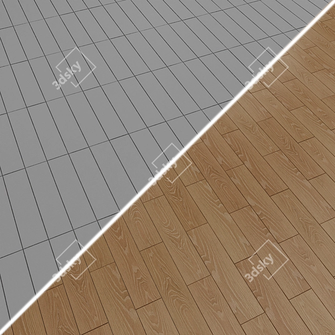 Matte 9.9X40.2 Listone Tiles 3D model image 5