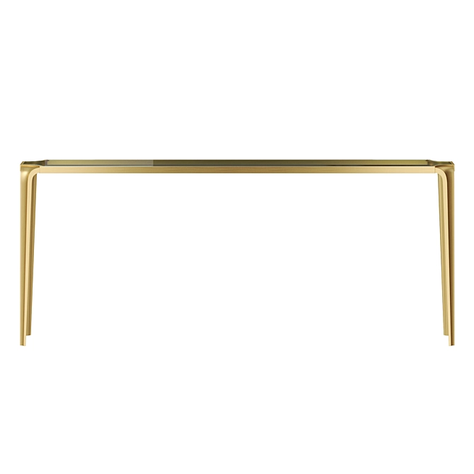 Sleek Lotus Console Table 3D model image 2