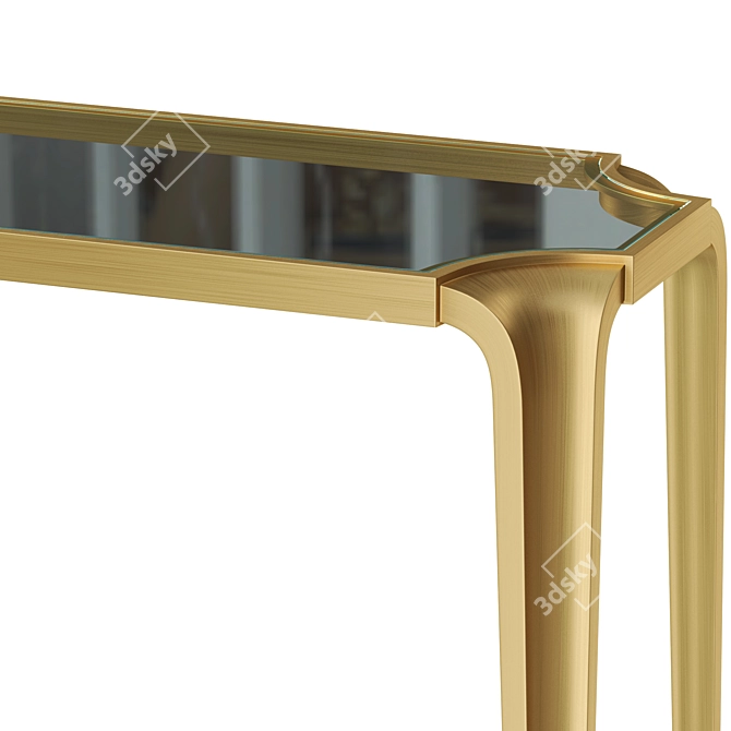 Sleek Lotus Console Table 3D model image 3