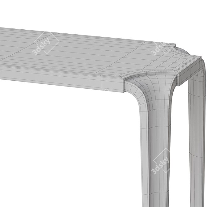 Sleek Lotus Console Table 3D model image 4