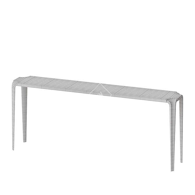 Sleek Lotus Console Table 3D model image 5