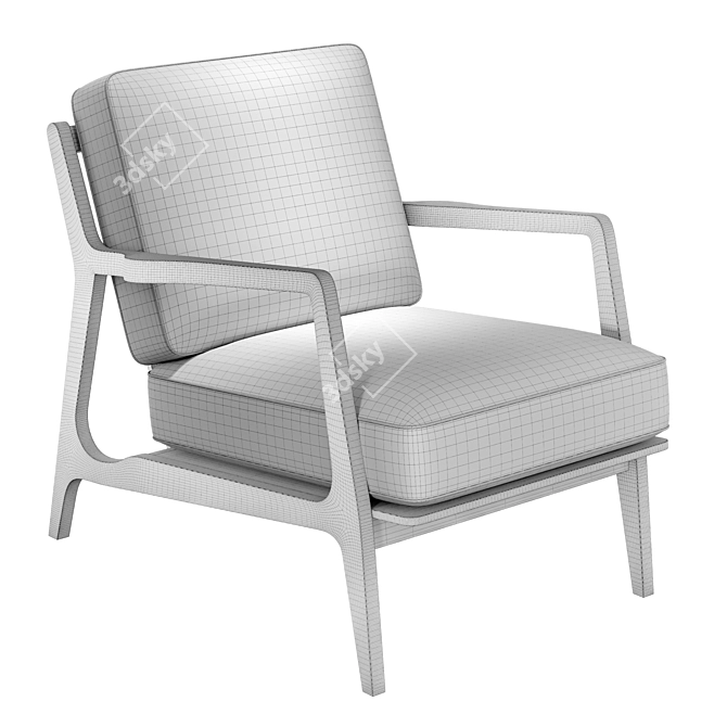 Turbo-Smoothed Verity Lounge Chair 3D model image 3