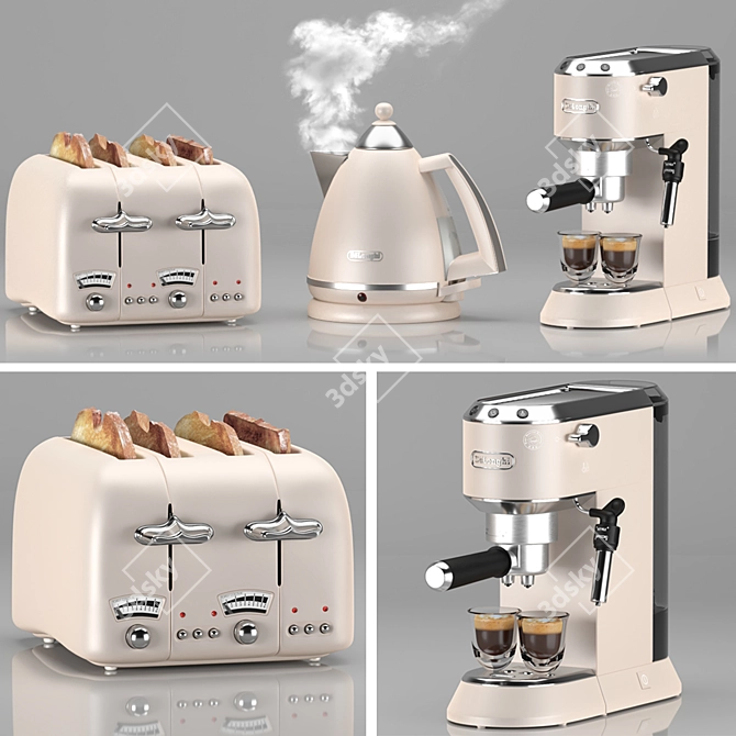 Delonghi Professional Kitchen Appliance Set 3D model image 3