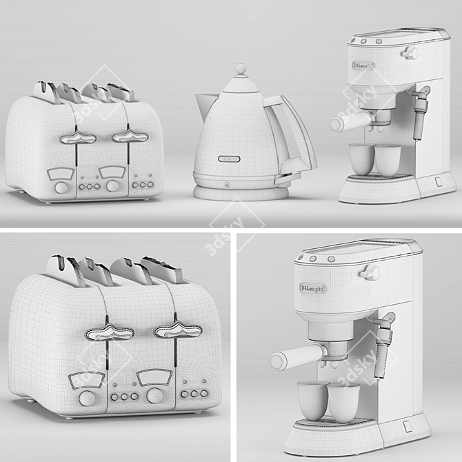 Delonghi Professional Kitchen Appliance Set 3D model image 4