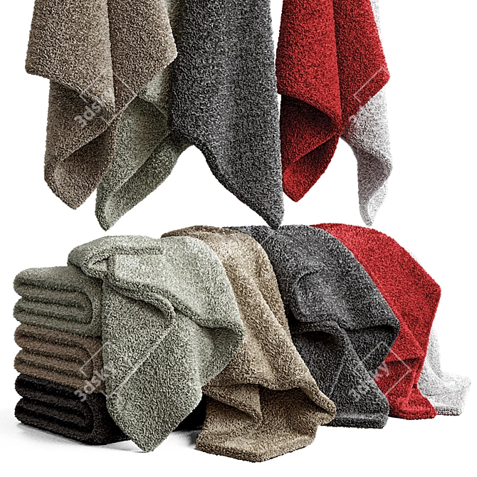 Multifunctional Terry Towels 3D model image 3