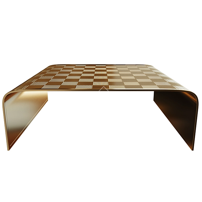 Baker Weave Cocktail Table 3D model image 1