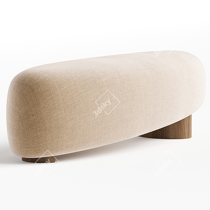  Stylish Cascade Long Ottoman 3D model image 2