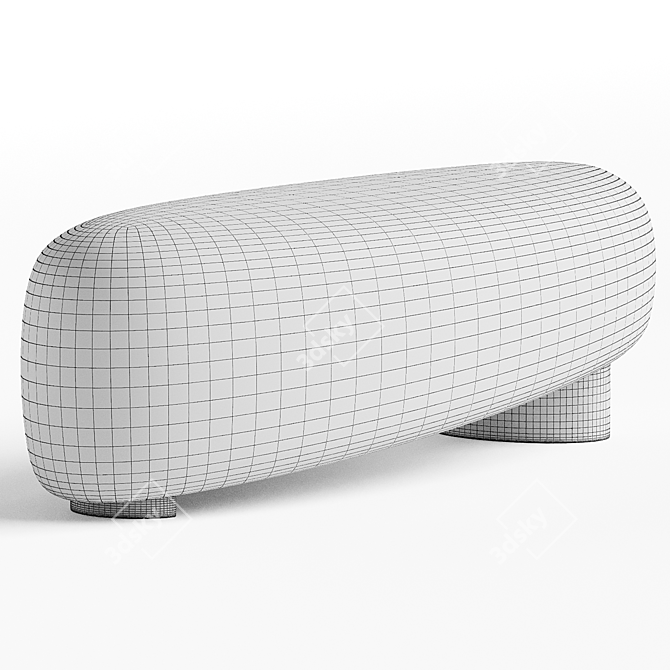  Stylish Cascade Long Ottoman 3D model image 3