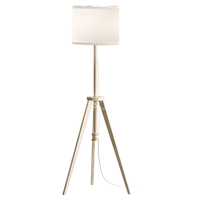 Nordic Ash Floor Lamp 3D model image 2