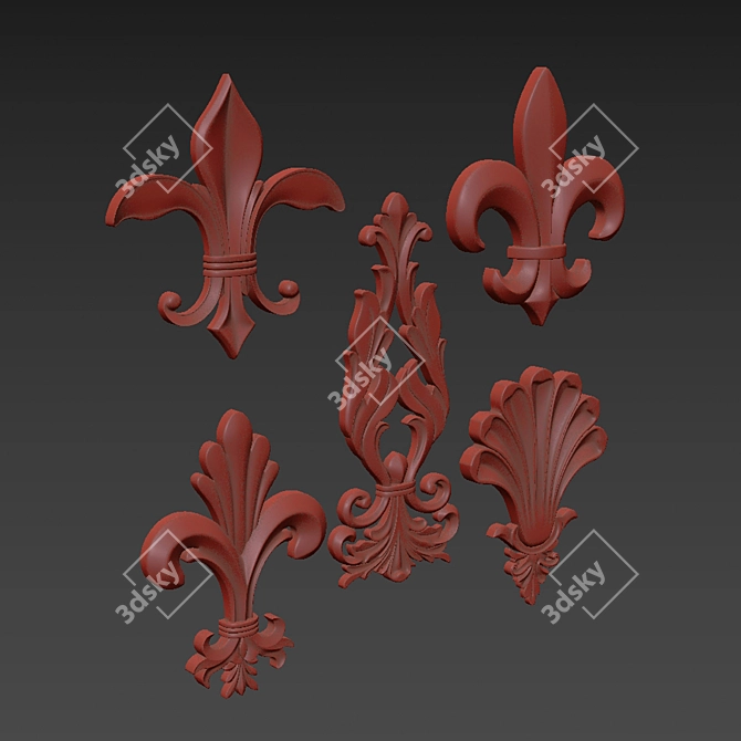 Modern 3D Ornament Design Kit 3D model image 6