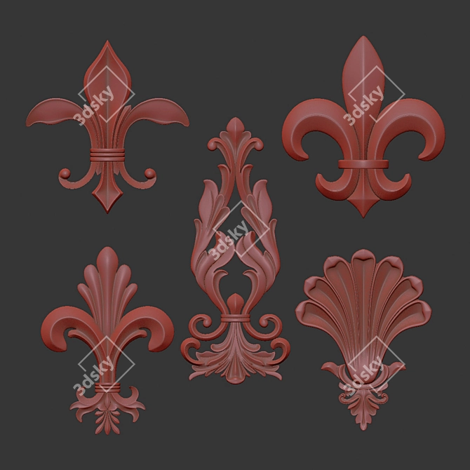 Modern 3D Ornament Design Kit 3D model image 7