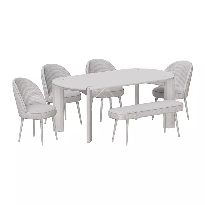 La Redoute Interieurs Dining Set 3D model image 5