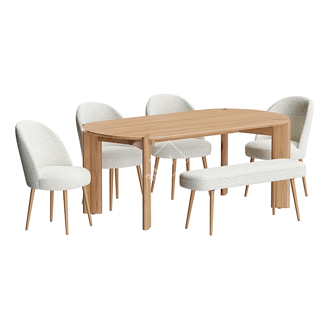 La Redoute Interieurs Dining Set 3D model image 11