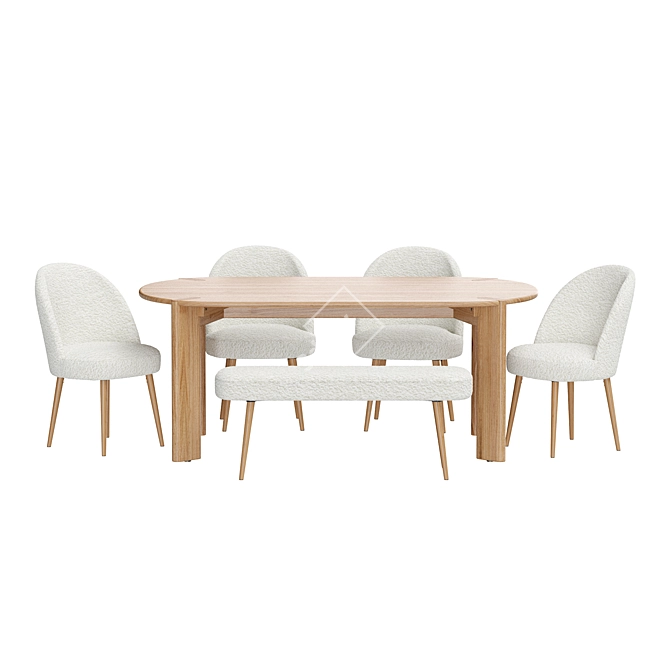 La Redoute Interieurs Dining Set 3D model image 12