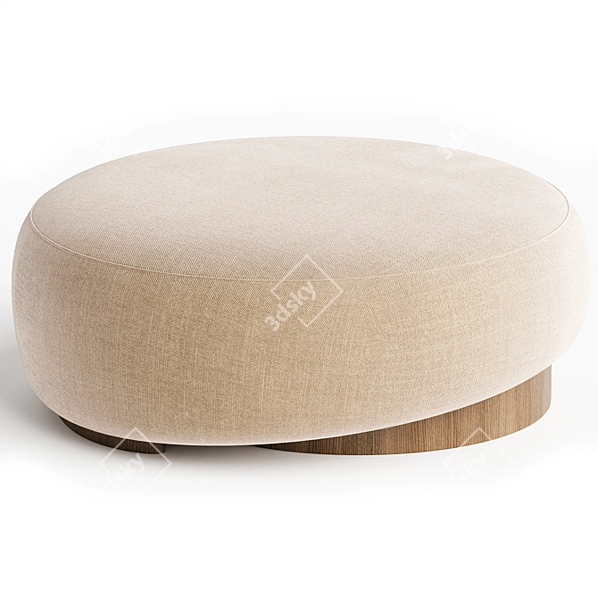 Ripple Ottoman: Modern Elegance Unleashed 3D model image 2