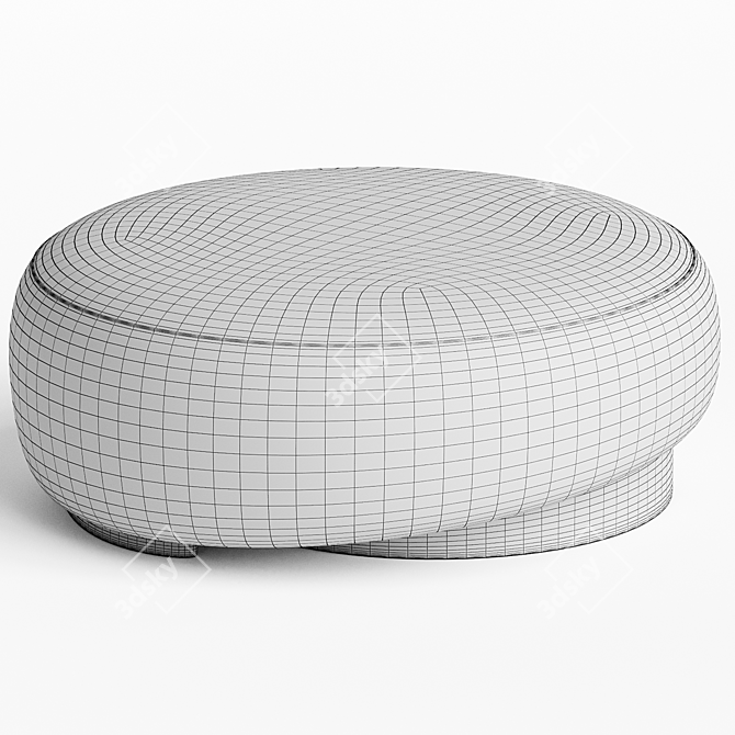 Ripple Ottoman: Modern Elegance Unleashed 3D model image 3