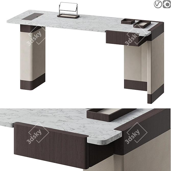 Modern Minimalist Giorgetti Edward Desk 3D model image 1