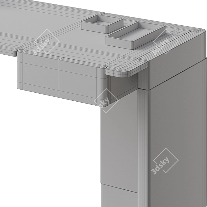 Modern Minimalist Giorgetti Edward Desk 3D model image 4