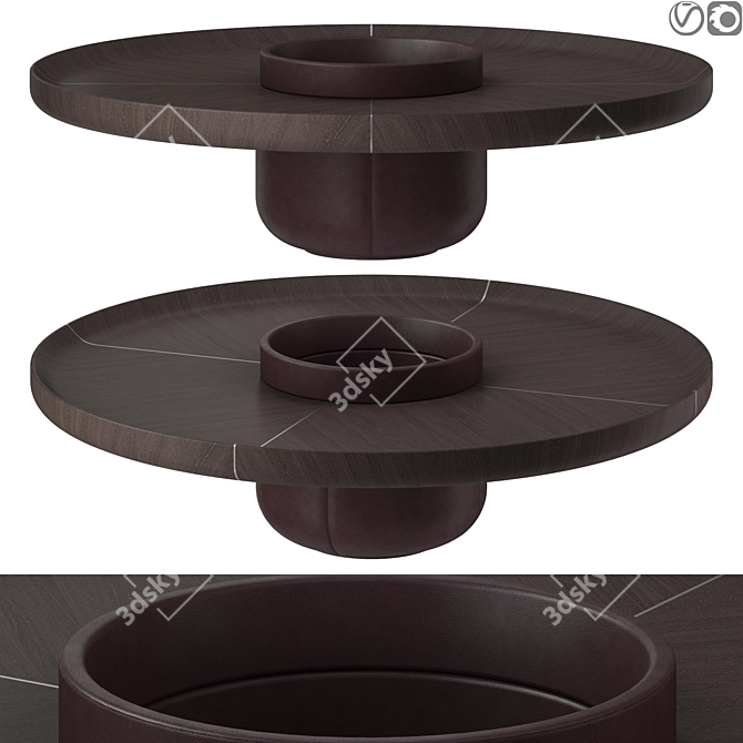 Modern Geometric Giorgetti Ray Table 3D model image 1