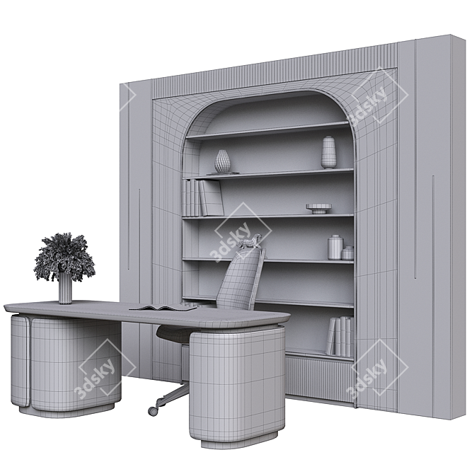 Modern Office Furniture Set - FBX, Corona Render 6 3D model image 4