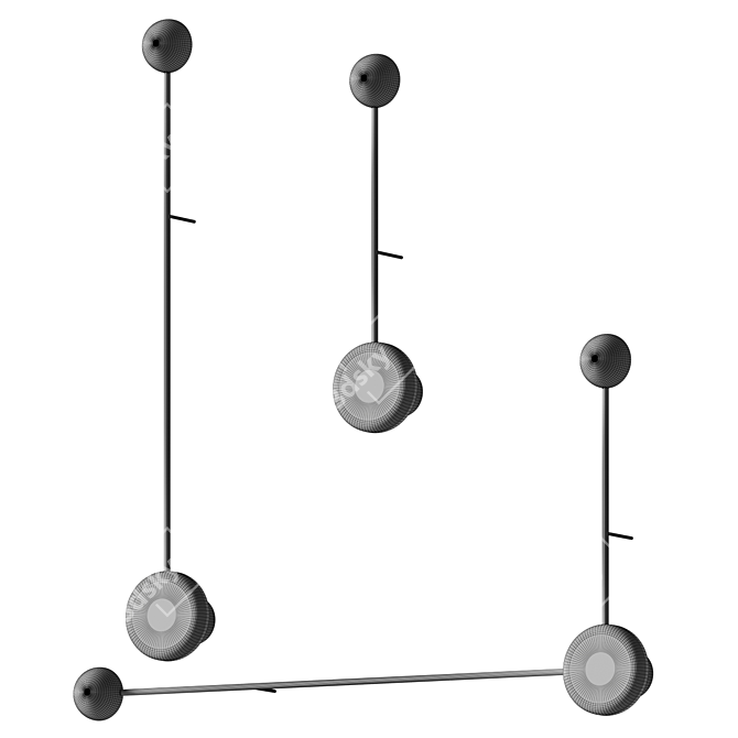 Vibia PIN Wall Lamp Collection 3D model image 3